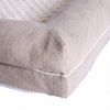 Bison Pets Bolstered Pet Bed with Memory Foam and Plush Top, Ivory & Beige