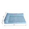 Soothing Blue Medium Bolstered Pet Bed With Poly Fill Cushion