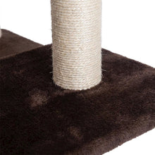 Faux Fur Cat Tree with Two-Door Condo, Four Levels and Sisal Posts