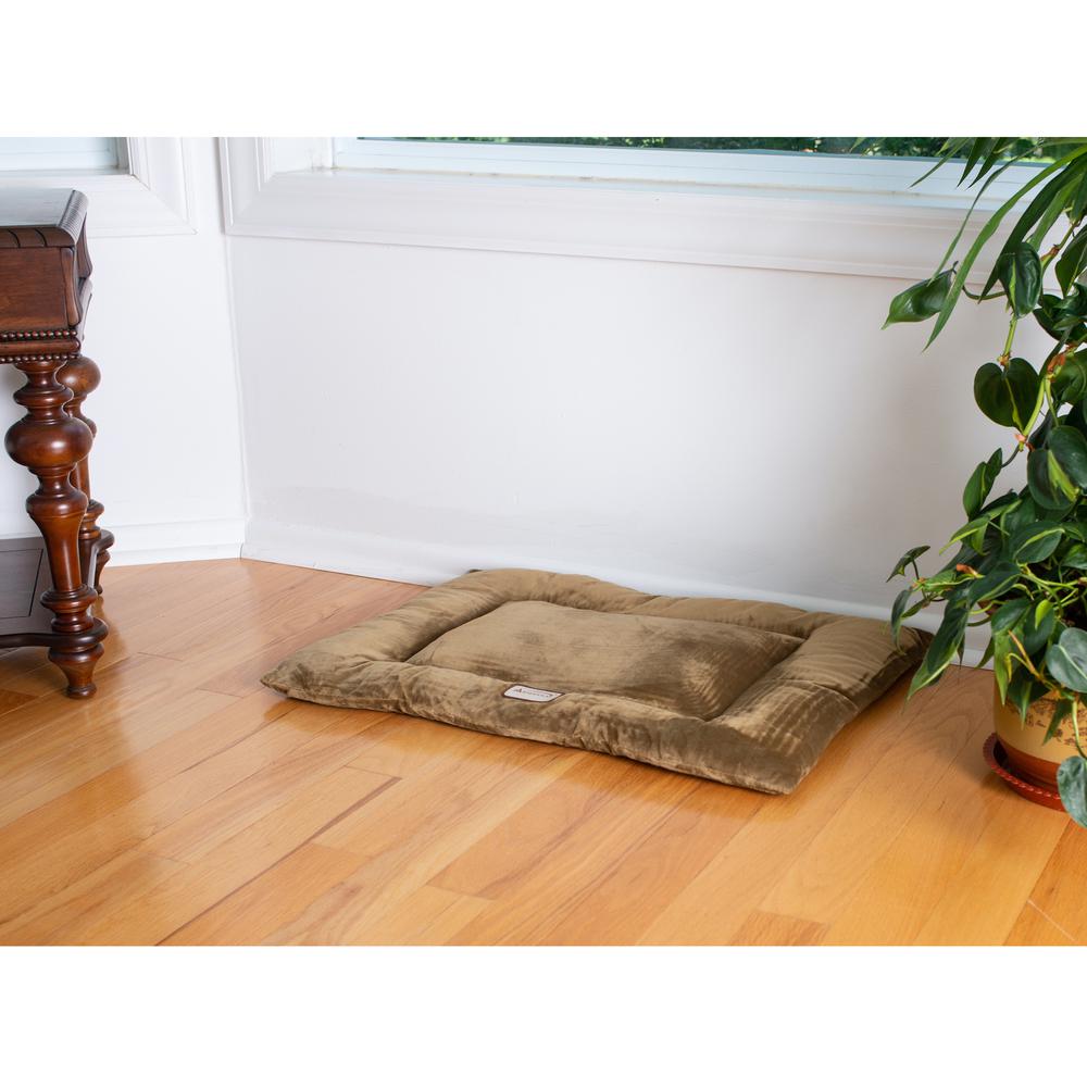 Large Pet Bed Mat With Poly Fill Cushion In Sage Green