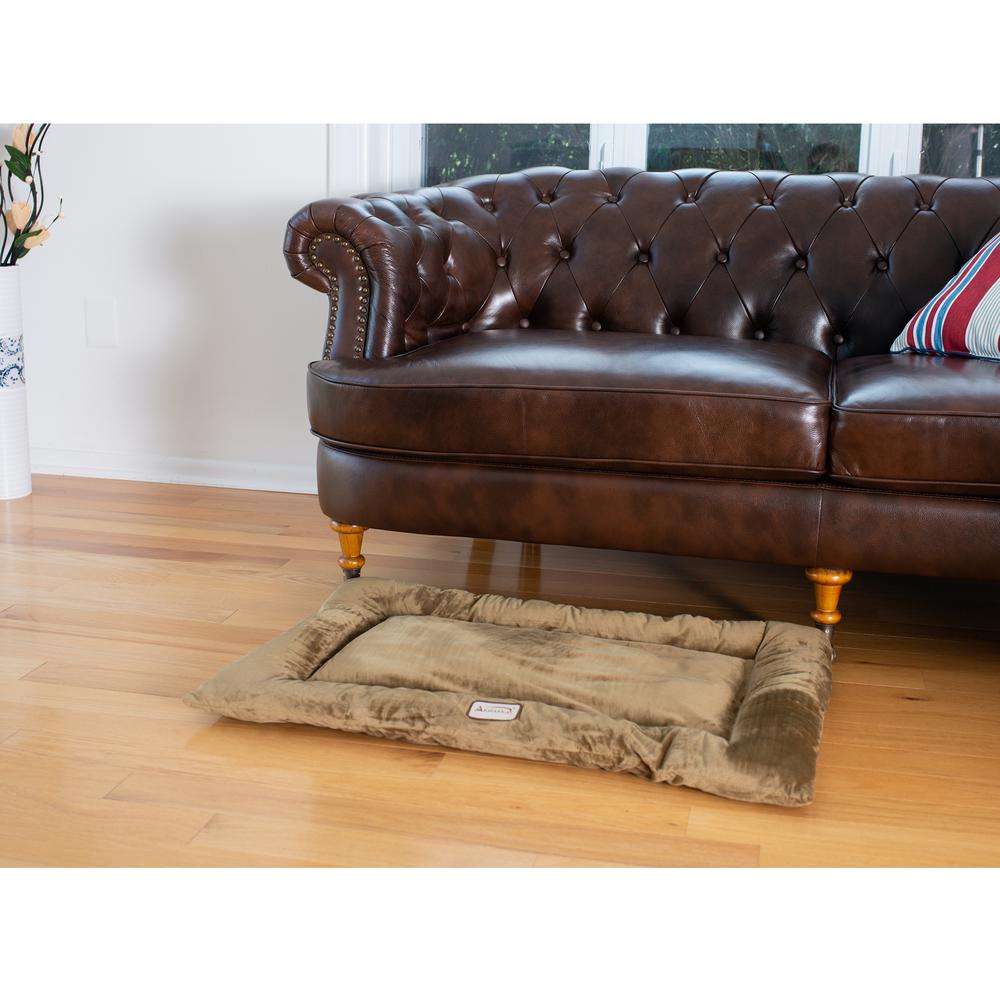 Large Pet Bed Mat With Poly Fill Cushion In Sage Green
