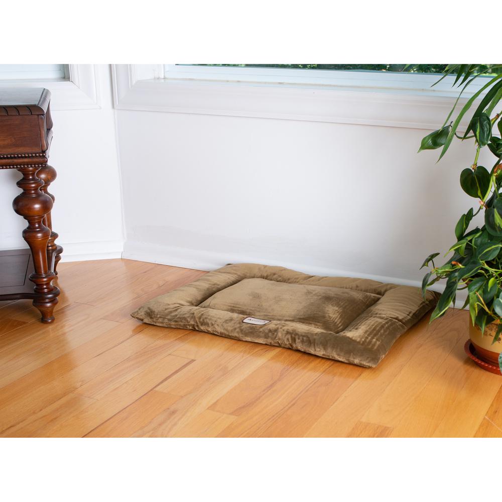 Medium Pet Bed Mat With Poly Fill Cushion In Sage Green