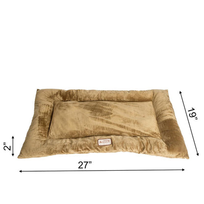 Medium Pet Bed Mat With Poly Fill Cushion In Sage Green