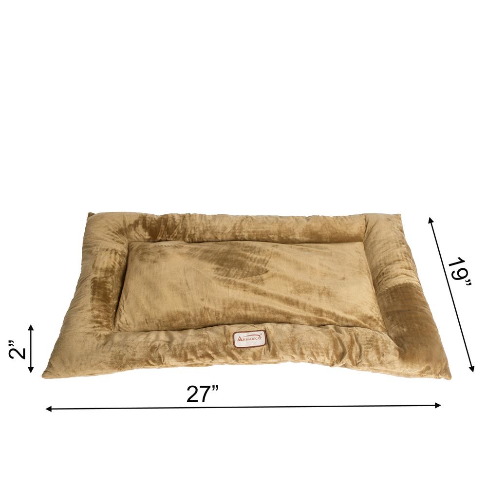 Medium Pet Bed Mat With Poly Fill Cushion In Sage Green
