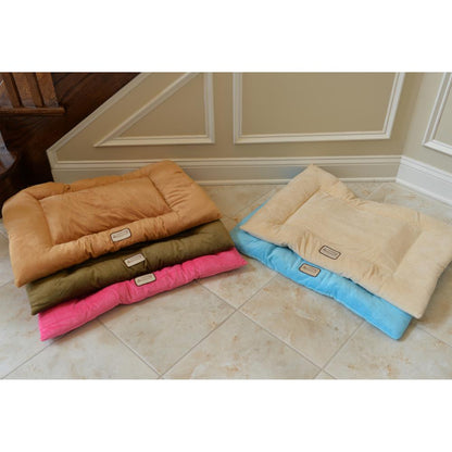 Medium Pet Bed Mat With Poly Fill Cushion In Sage Green