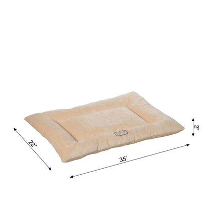 Large Pet Bed Mat With Poly Fill Cushion In Beige