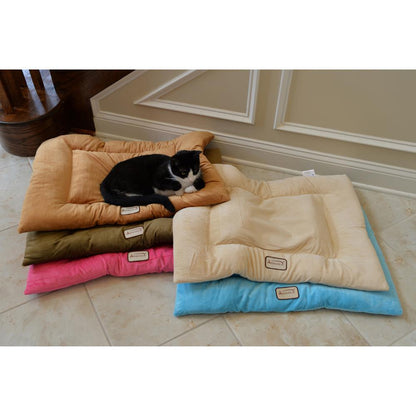 Large Pet Bed Mat With Poly Fill Cushion In Beige