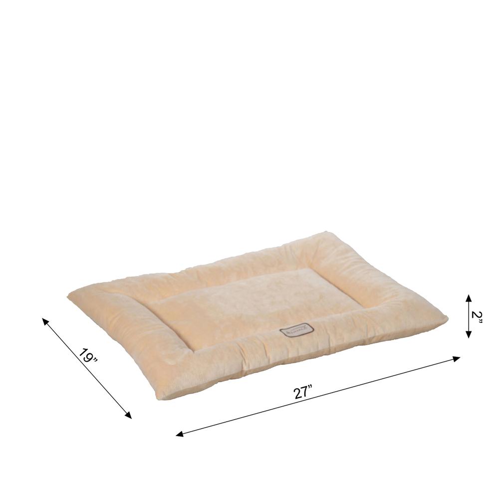 Medium Pet Bed Mat With Poly Fill Cushion In Beige