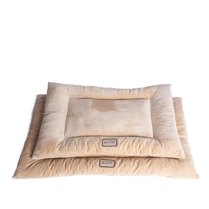 Medium Pet Bed Mat With Poly Fill Cushion In Beige