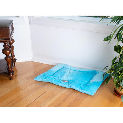 Large Pet Bed Mat With Poly Fill Cushion In Sky Blue
