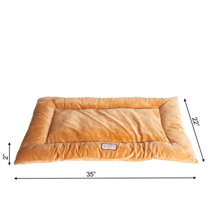 Large Pet Bed Mat With Poly Fill Cushion In Earth Brown