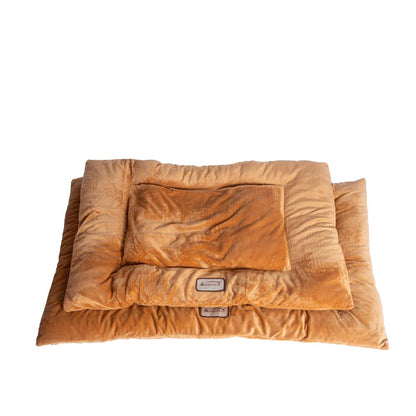 Large Pet Bed Mat With Poly Fill Cushion In Earth Brown