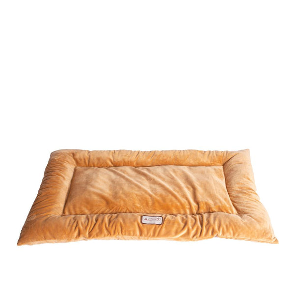 Medium Pet Bed Mat With Poly Fill Cushion In Earth Brown