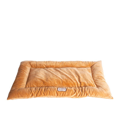 Medium Pet Bed Mat With Poly Fill Cushion In Earth Brown