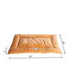 Medium Pet Bed Mat With Poly Fill Cushion In Earth Brown