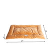 Medium Pet Bed Mat With Poly Fill Cushion In Earth Brown