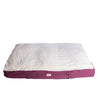 Medium Pet Bed Mat With Poly Fill Cushion In Burgundy & Ivory