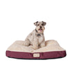 Medium Pet Bed Mat With Poly Fill Cushion In Burgundy & Ivory