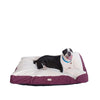 Extra Large Pet Bed Mat With Poly Fill Cushion In Burgundy & Ivory