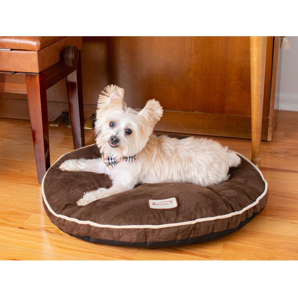 Pet Bed Pad With Poly Fill Cushion In Mocha
