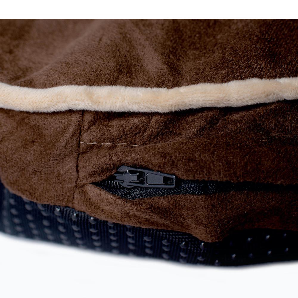 Pet Bed Pad With Poly Fill Cushion In Mocha