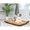 Large Pet Bed Mat With Poly Fill Cushion In Earth Brown & Mocha