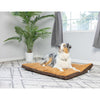Large Pet Bed Mat With Poly Fill Cushion In Earth Brown & Mocha