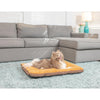 Medium Pet Bed Mat With Poly Fill Cushion In Mocha & Earth Brown