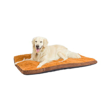 Extra Large Pet Bed Mat With Poly Fill Cushion In Mocha & Earth Brown