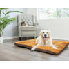 Extra Large Pet Bed Mat With Poly Fill Cushion In Mocha & Earth Brown