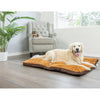 Extra Large Pet Bed Mat With Poly Fill Cushion In Mocha & Earth Brown