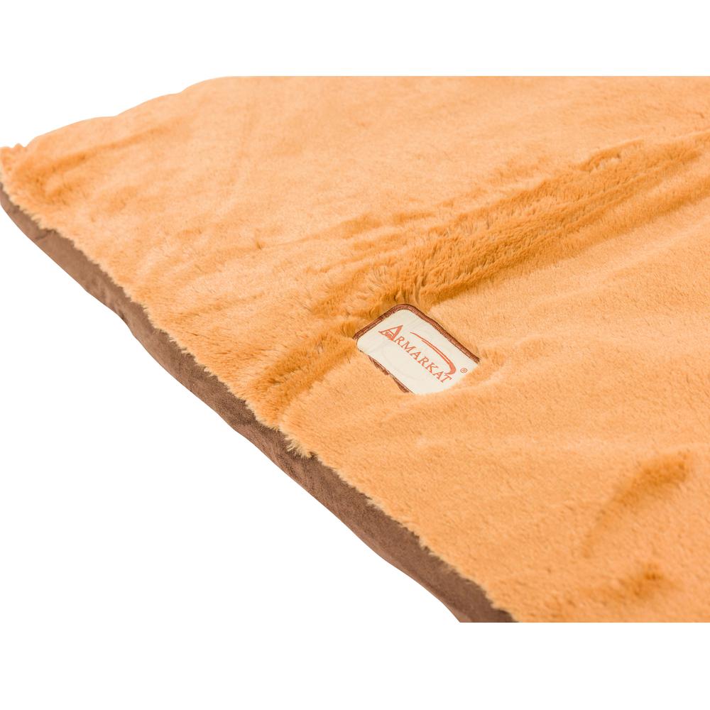 Extra Large Pet Bed Mat With Poly Fill Cushion In Mocha & Earth Brown