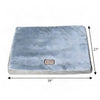 Bison Pets Suede-Upholstered Memory Foam Pet Bed Mat, Sage Green & Gray