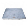 Bison Pets Suede-Upholstered Memory Foam Pet Bed Mat, Sage Green & Gray