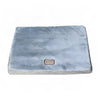 Bison Pets Suede-Upholstered Memory Foam Pet Bed Mat, Sage Green & Gray