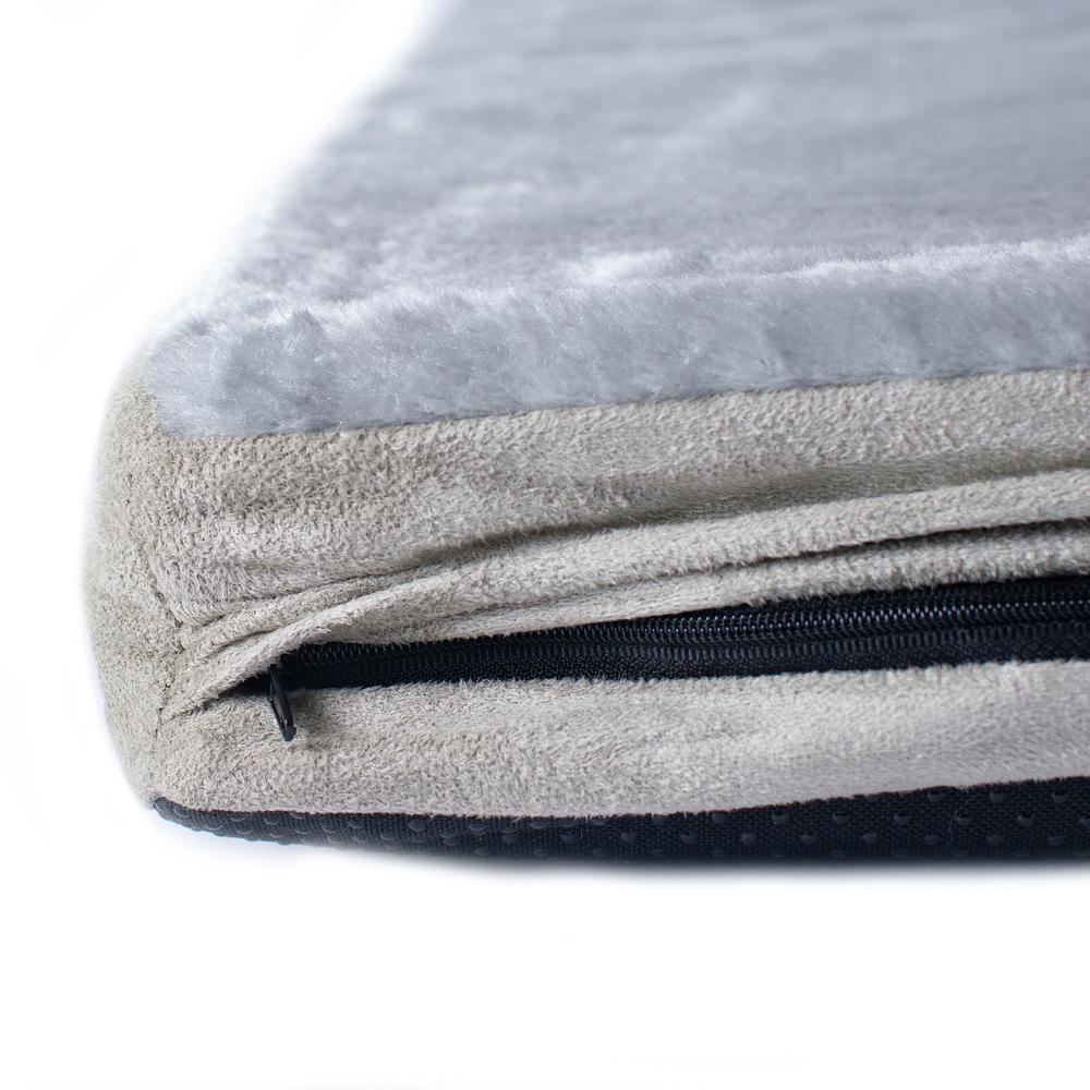 Large Memory Foam Orthopedic Pet Bed Mat In Gray & Sage Green