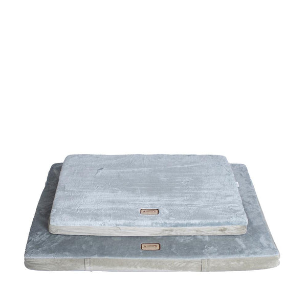 Medium Memory Foam Orthopedic Pet Bed Mat In Sage Green & Gray