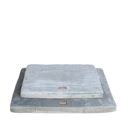 Medium Memory Foam Orthopedic Pet Bed Mat In Sage Green & Gray