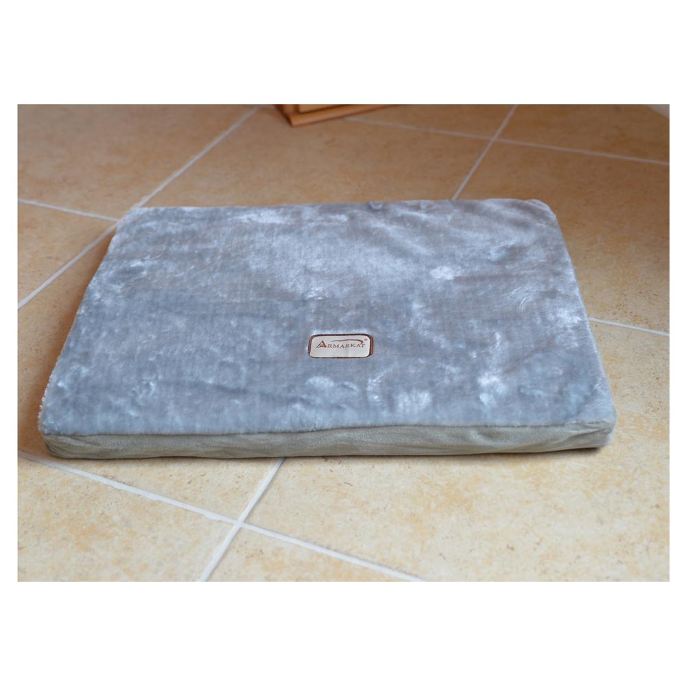 Medium Memory Foam Orthopedic Pet Bed Mat In Sage Green & Gray