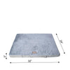 Medium Memory Foam Orthopedic Pet Bed Mat In Sage Green & Gray