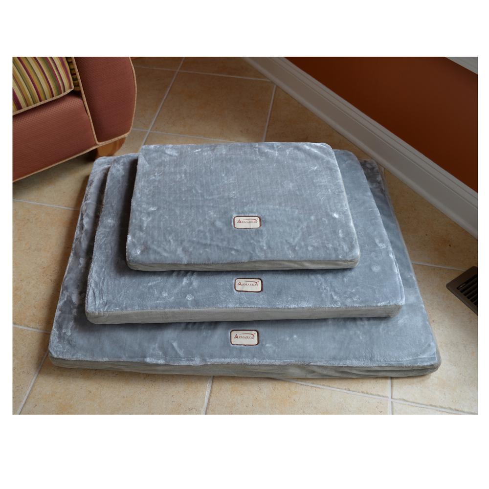 Medium Memory Foam Orthopedic Pet Bed Mat In Sage Green & Gray