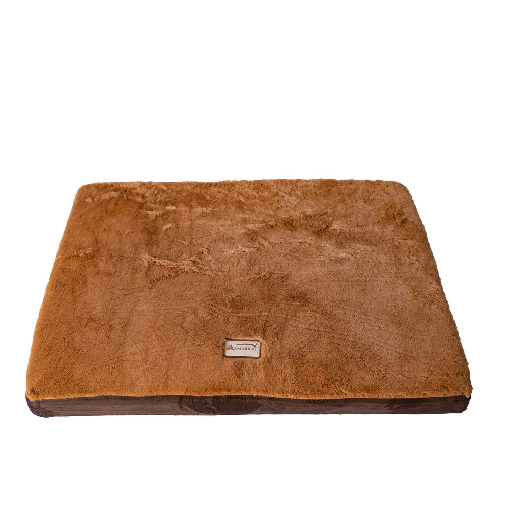 Large Memory Foam Orthopedic Pet Bed Mat In Mocha & Earth Brown