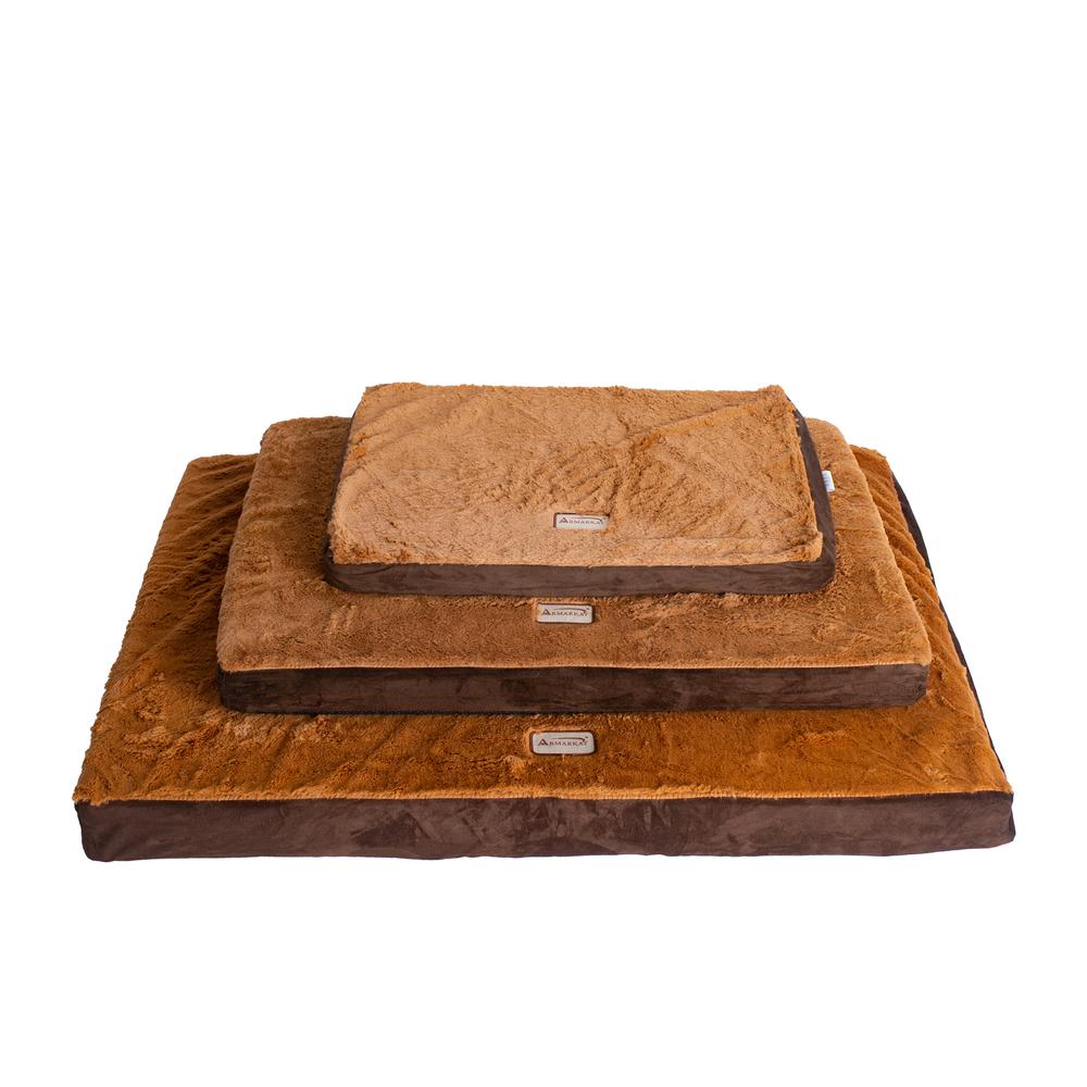 Large Memory Foam Orthopedic Pet Bed Mat In Mocha & Earth Brown