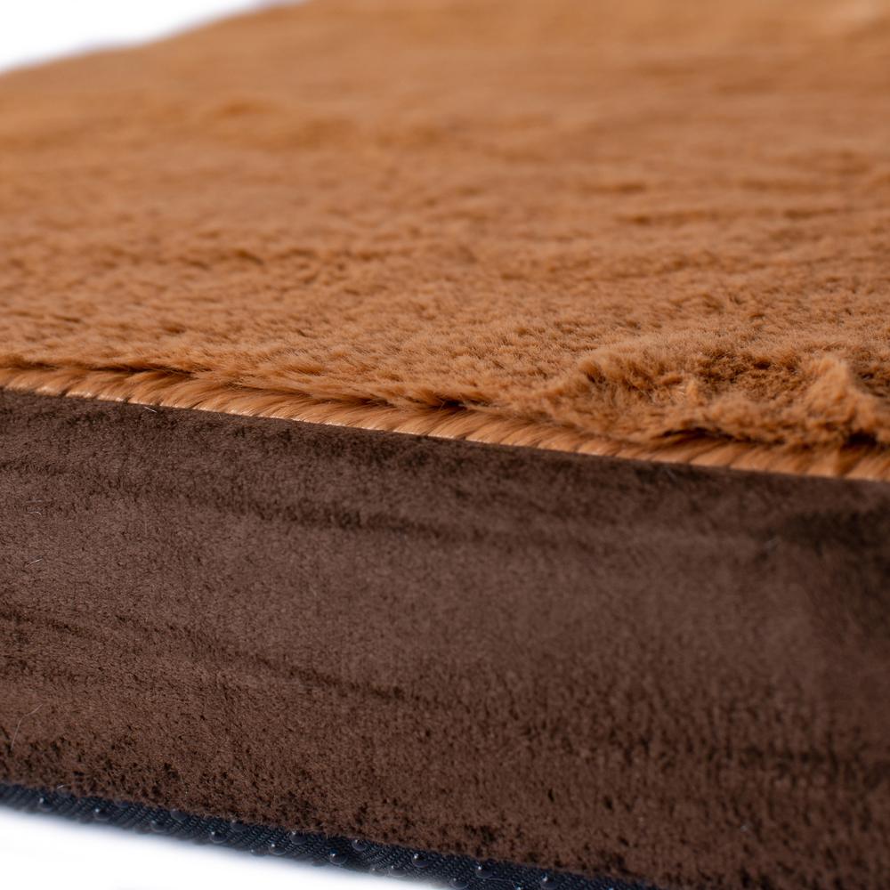 Large Memory Foam Orthopedic Pet Bed Mat In Mocha & Earth Brown