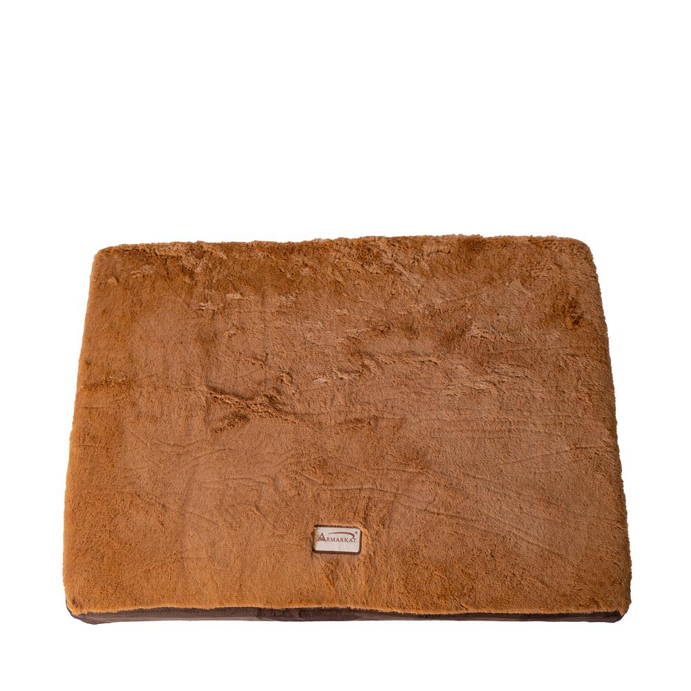 Medium Memory Foam Orthopedic Pet Bed Mat In Earth Brown & Mocha