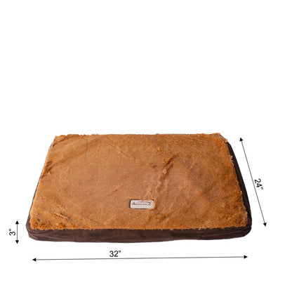 Medium Memory Foam Orthopedic Pet Bed Mat In Earth Brown & Mocha