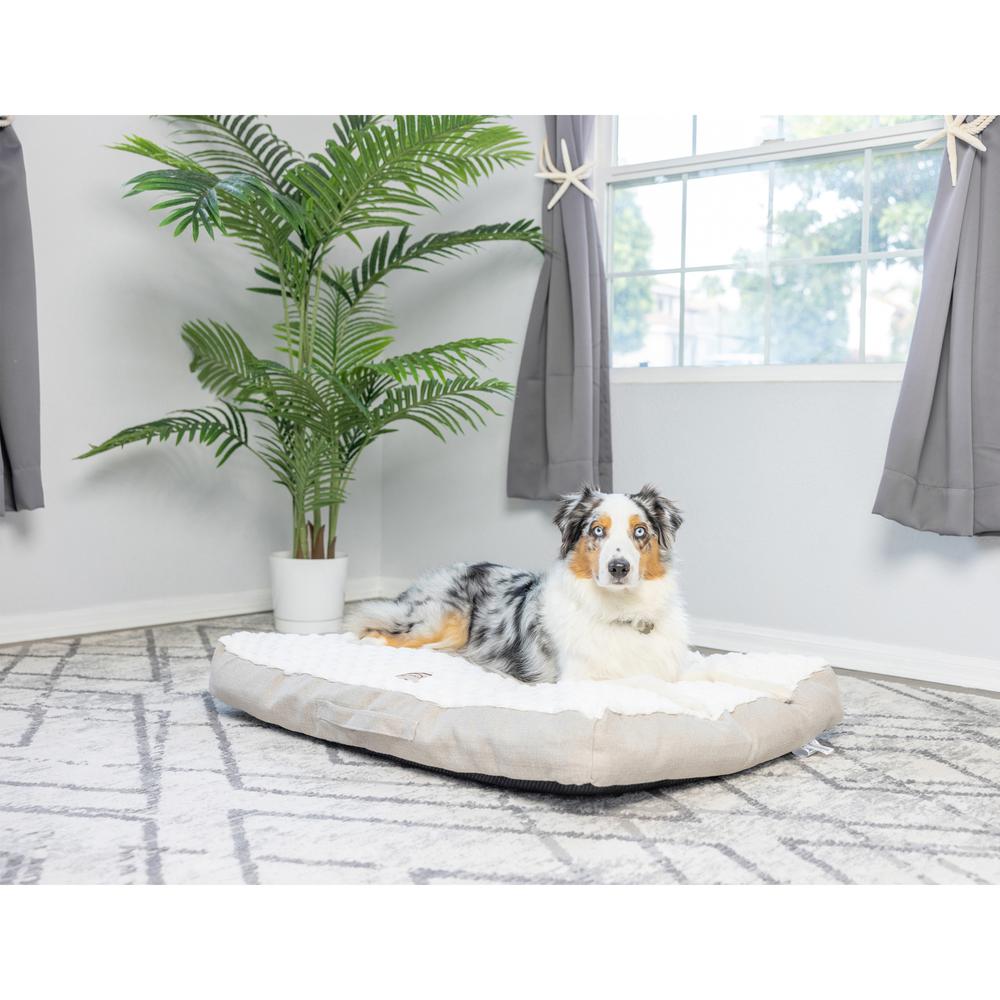 Large With Handle, Dog Crate Mat With Poly Fill Cushion & Removable Cover