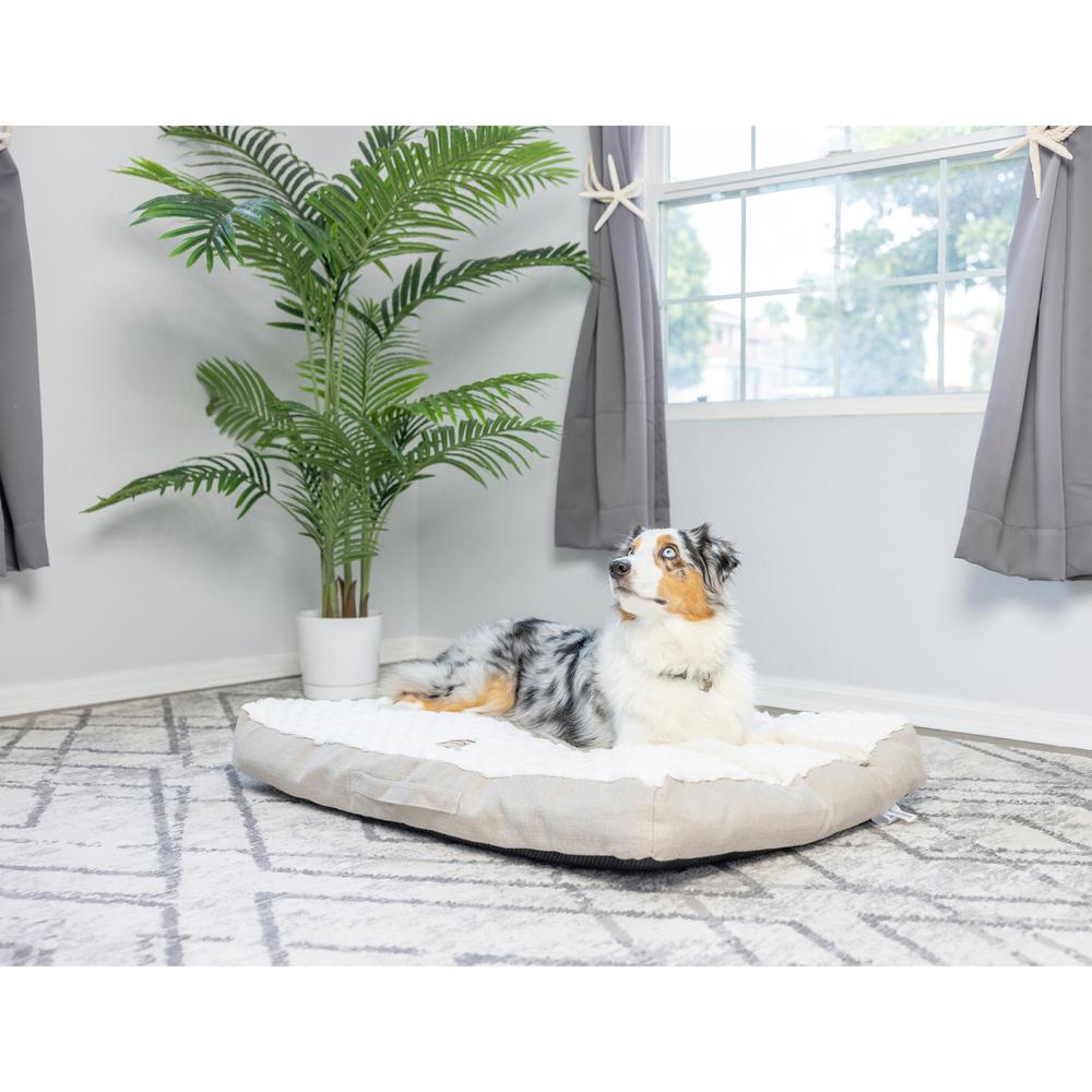 Large With Handle, Dog Crate Mat With Poly Fill Cushion & Removable Cover
