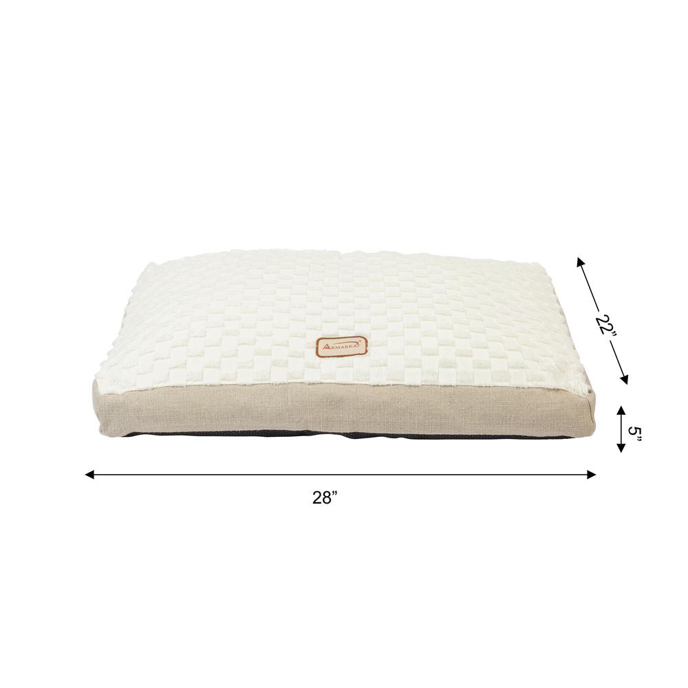 Medium With Handle, Dog Crate Mat With Poly Fill Cushion & Removable Cover