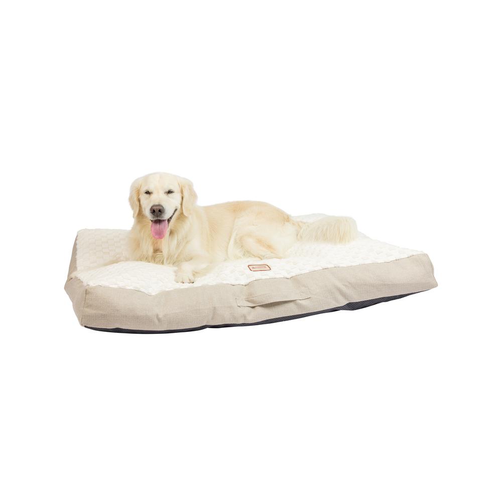 Extra Large With Handle, Dog Crate Mat With Poly Fill Cushion & Removable Cover